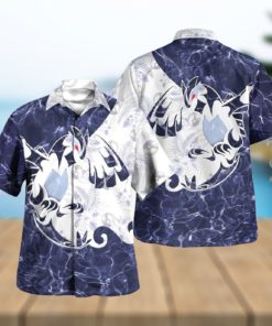 Tribal Shadow Lugia Design Hawaiian Shirt and Short