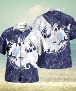 Tribal Shadow Lugia Design Hawaiian Shirt and Short