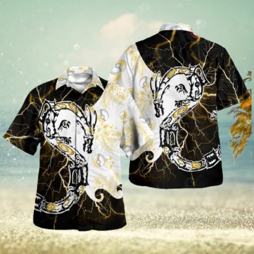 Tribal Shiny Rayquaza Design Hawaiian Shirt and Short