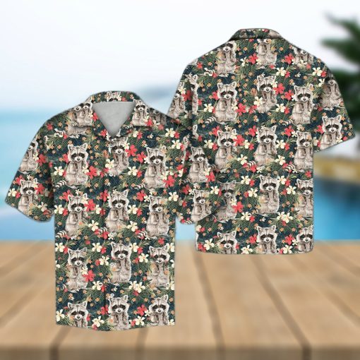 Tropical Raccoon Hawaiian Shirt