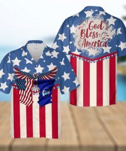 US Air Force God Bless America Gift For 4th Of July Aloha Hawaiian Shirt