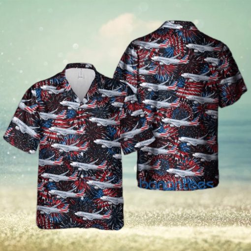 US Airlines Airbus A319 115 Gift For 4th Of July Aloha Hawaiian Shirt