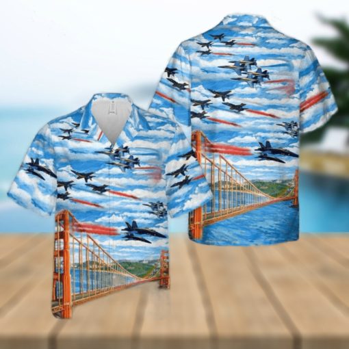 US Navy Blue Angels Gift For 4th Of July Aloha Hawaiian Shirt