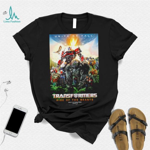 Unite or fall Transformers rise of the beasts 2023 poster shirt