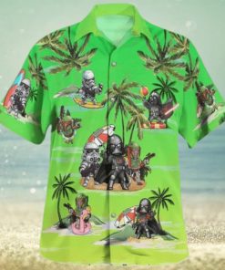 Vader Boba Fett Trooper Summer Time Hawaiian Shirt Green