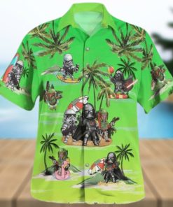 Vader Boba Fett Trooper Summer Time Hawaiian Shirt Green