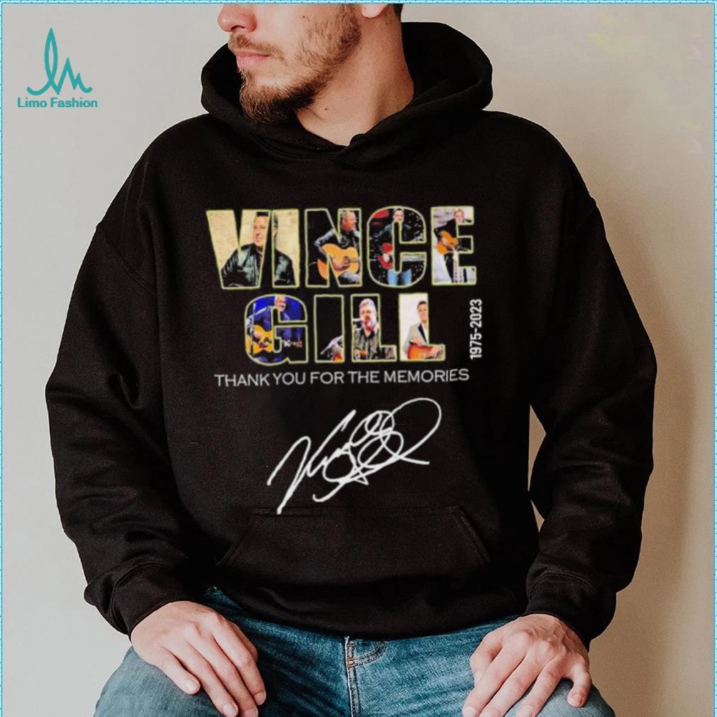 Vince gill 1975 2023 thank you for the memories signature shirt Vince gill 1975 2023 thank you for the memories signature shirt