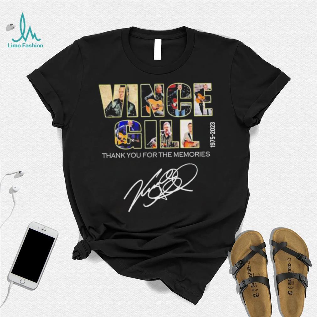 Vince gill 1975 2023 thank you for the memories signature shirt Vince gill 1975 2023 thank you for the memories signature shirt