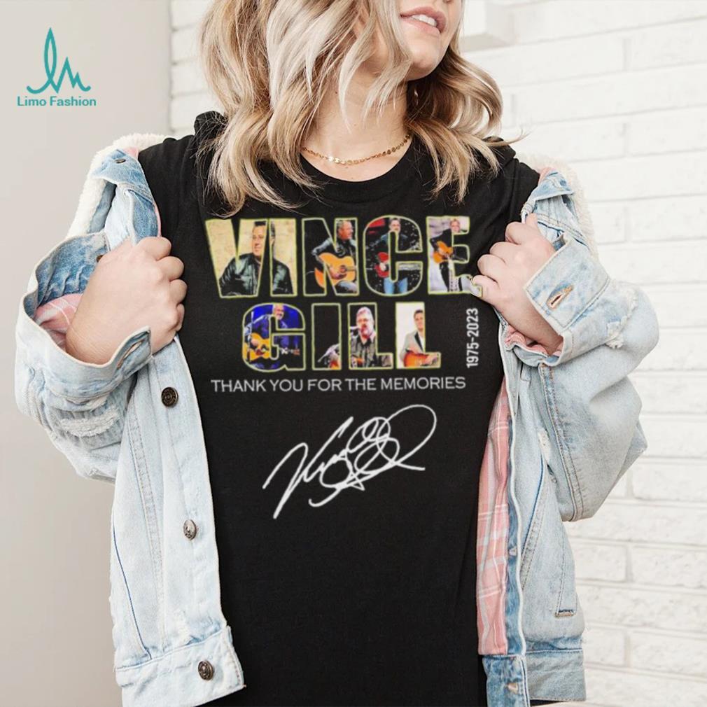 Vince gill 1975 2023 thank you for the memories signature shirt Vince gill 1975 2023 thank you for the memories signature shirt