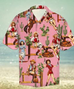 Vintage Cow Girl Hawaiian Shirt