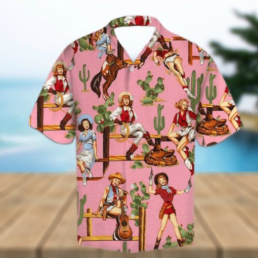 Vintage Cow Girl Hawaiian Shirt