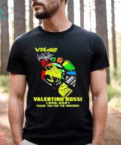 Vr 46 Agv Valentino Rossi 1996 – 2021 Thank You For The Memories Signature T shirt