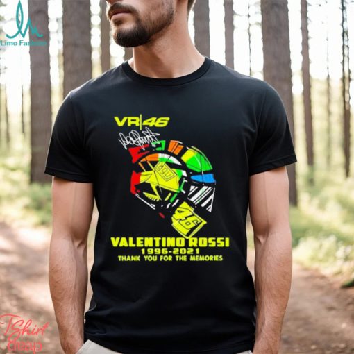 Vr 46 Agv Valentino Rossi 1996 – 2021 Thank You For The Memories Signature T shirt