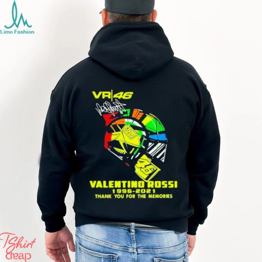 Vr 46 Agv Valentino Rossi 1996 – 2021 Thank You For The Memories Signature T shirt