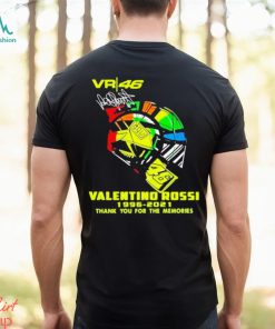 Vr 46 Agv Valentino Rossi 1996 – 2021 Thank You For The Memories Signature T shirt