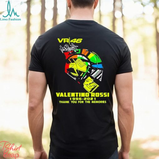 Vr 46 Agv Valentino Rossi 1996 – 2021 Thank You For The Memories Signature T shirt