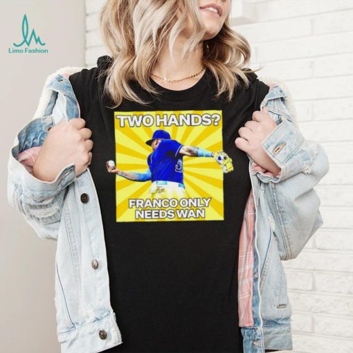 Wander Franco Tampa Bay Rays Two hands Franco only needs Wan shirt