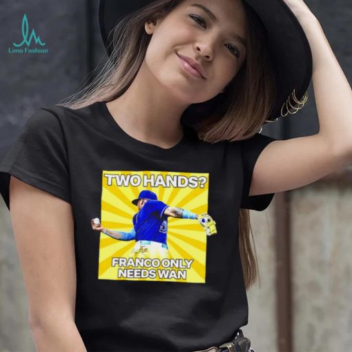 Wander Franco Tampa Bay Rays Two hands Franco only needs Wan shirt