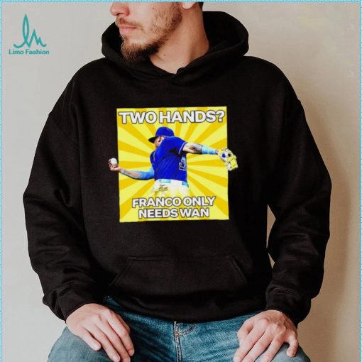 Wander Franco Tampa Bay Rays Two hands Franco only needs Wan shirt