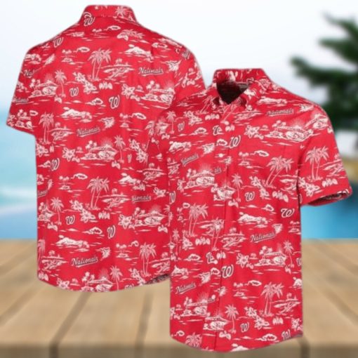 Washington Nationals Red Kekai Performance 3D Funny Hawaiian Shirt