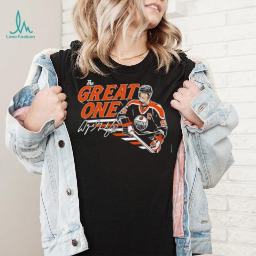 Wayne Gretzky Edmonton Oilers the Great One signature Legend shirt