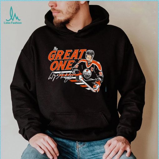 Wayne Gretzky Edmonton Oilers the Great One signature Legend shirt