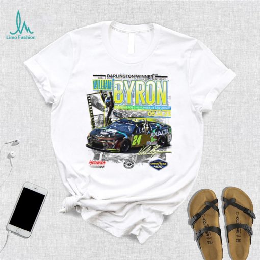 William Byron Checkered Flag Sports 2023 Goodyear 400 Race Winner signature shirt