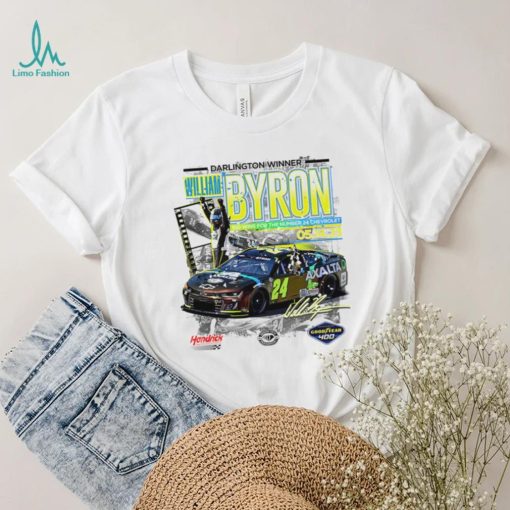 William Byron Checkered Flag Sports 2023 Goodyear 400 Race Winner signature shirt