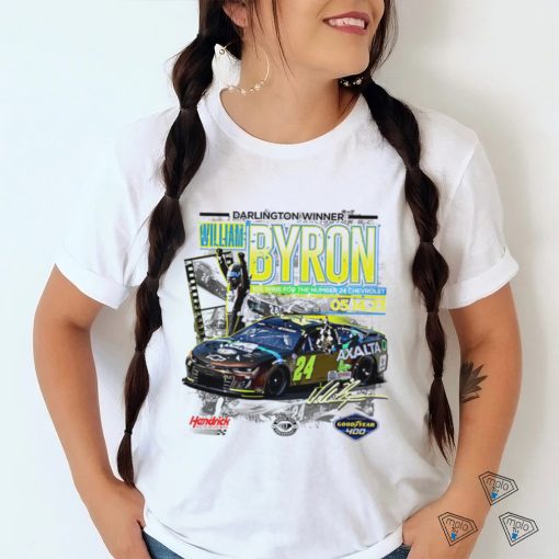 William Byron Checkered Flag Sports 2023 Goodyear 400 Race Winner signature shirt