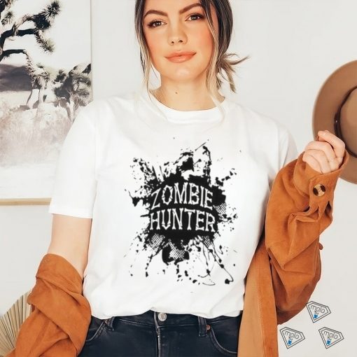 Zombie Hunter Black Grunge Shirt