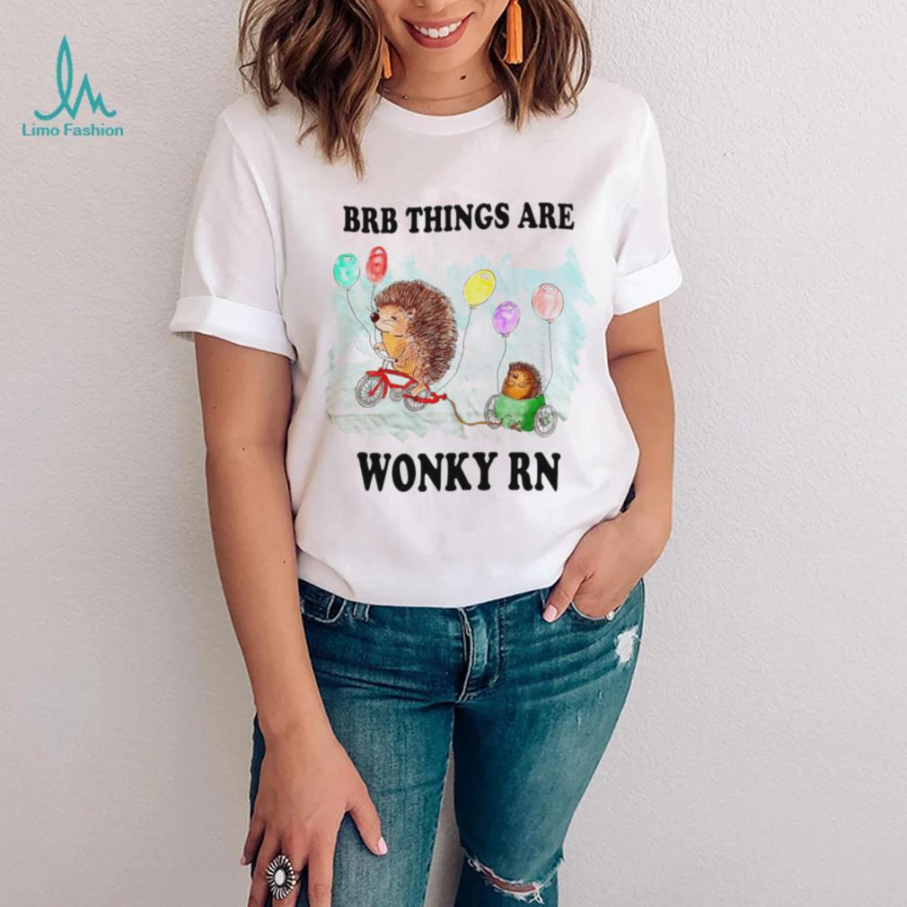 hedgehog with balloon brb things are wonky rn shirt shirt trang hedgehog with balloon brb things are wonky rn shirt shirt trang