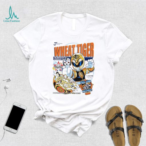 mighty morphin power rangers white ranger tommy oliver wheat tiger the breakfast of legendary rangers shirt shirt trang