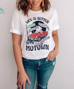skeleton riding truck life is better in motown berry gordy jr blvd shirt shirt trang