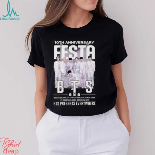 10th Anniversary Festa BTS Presents Everywhere T Shirt