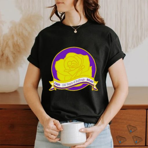 1920 2020 100 years of Suffrage Rose logo shirt