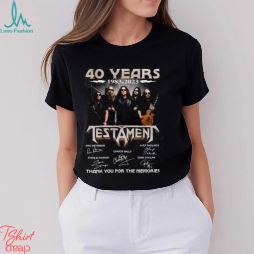 40 Years 1983 – 2023 Testament Thank You For The Memories T Shirt