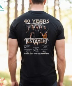 40 Years 1983 – 2023 Testament Thank You For The Memories T Shirt