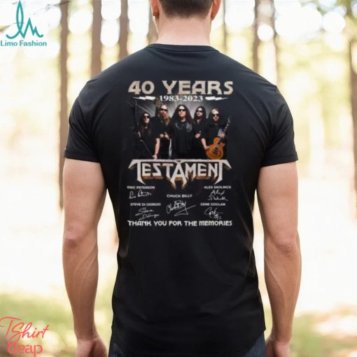 40 Years 1983 – 2023 Testament Thank You For The Memories T Shirt