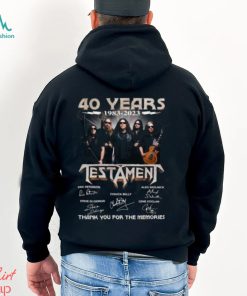 40 Years 1983 – 2023 Testament Thank You For The Memories T Shirt