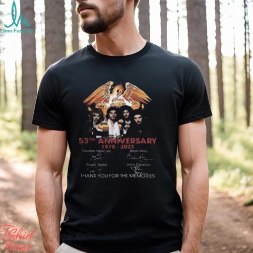 53th Anniversary Queen Band 1970 – 2023 Thank You For The Memories T Shirt