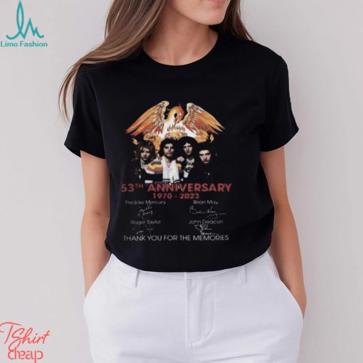 53th Anniversary Queen Band 1970 – 2023 Thank You For The Memories T Shirt