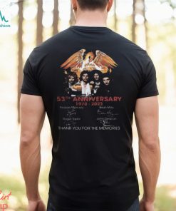 53th Anniversary Queen Band 1970 – 2023 Thank You For The Memories T Shirt