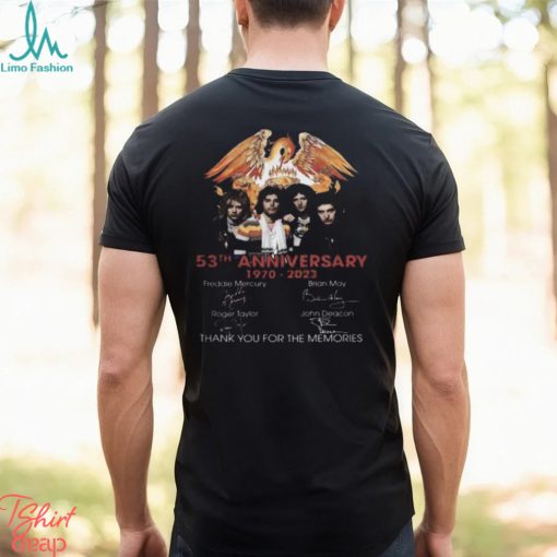 53th Anniversary Queen Band 1970 – 2023 Thank You For The Memories T Shirt