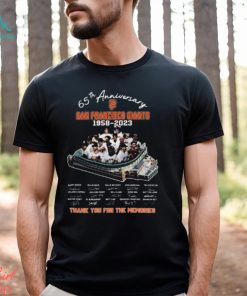 65th Anniversary San Francisco Giants 1958 – 2023 Thank You For The Memories T Shirt