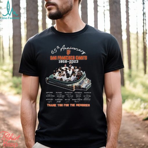 65th Anniversary San Francisco Giants 1958 – 2023 Thank You For The Memories T Shirt