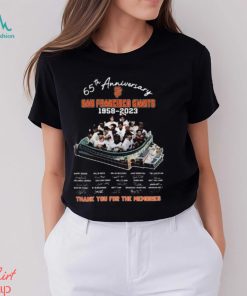 65th Anniversary San Francisco Giants 1958 – 2023 Thank You For The Memories T Shirt