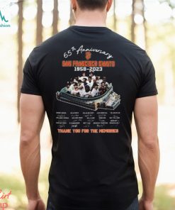 65th Anniversary San Francisco Giants 1958 – 2023 Thank You For The Memories T Shirt