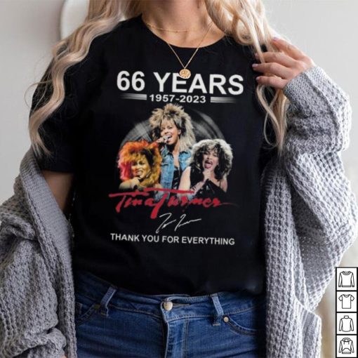 66 Years 1957 2023 Tina Turner Thank You For Everything T Shirt