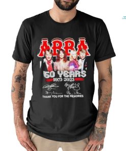 ABBA 50 years 1973 2023 thank you for the memories shirt