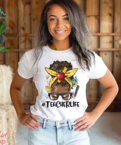 Afro Messy Bun Teacher Life, Back To School Supplies T Shirt